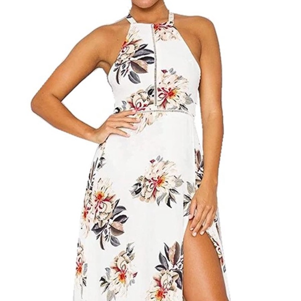 Floral white dress